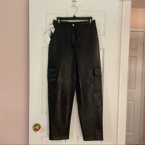 Aritzia Wilfred Leather Modern Cargo Pants